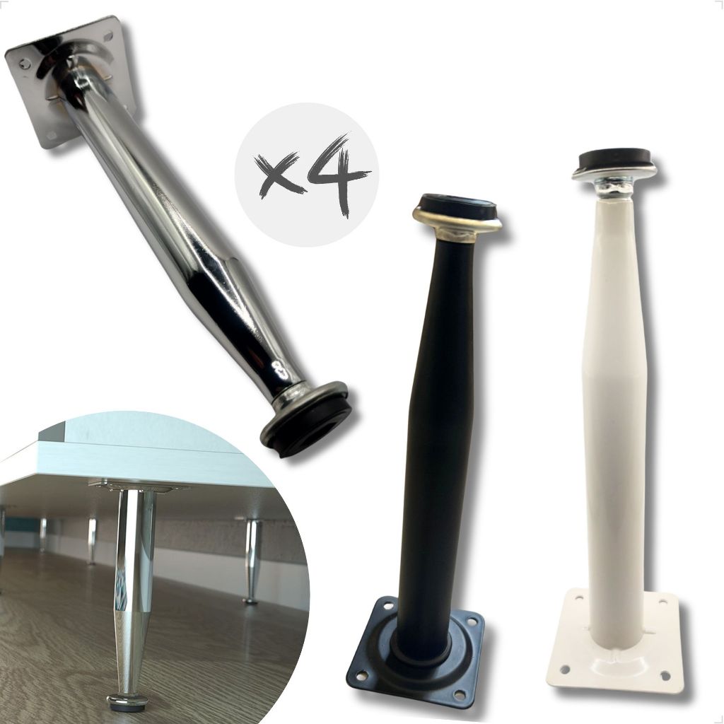 Kit 4 Un Pés Cônico 20cm De Metal Aço Reforçado Com Regulagem Para Móveis Armário Sofás em Oferta na Shopee