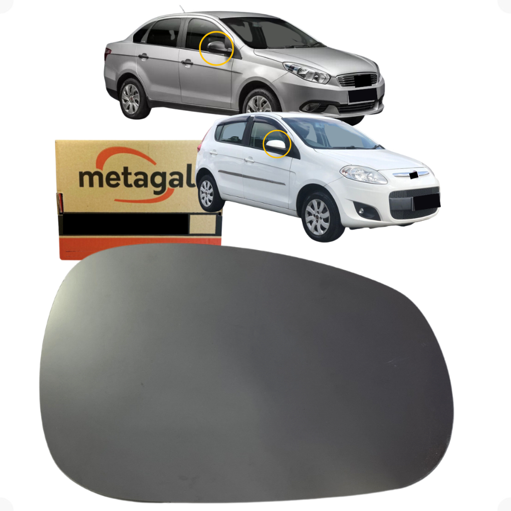 Espelho Retrovisor Palio Grand Siena Lado Direito Passageiro 2012 2013 2014 2015 2016 2017 2018