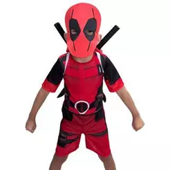Fantasia Infantil Roupa Deadpool Opções Variadas