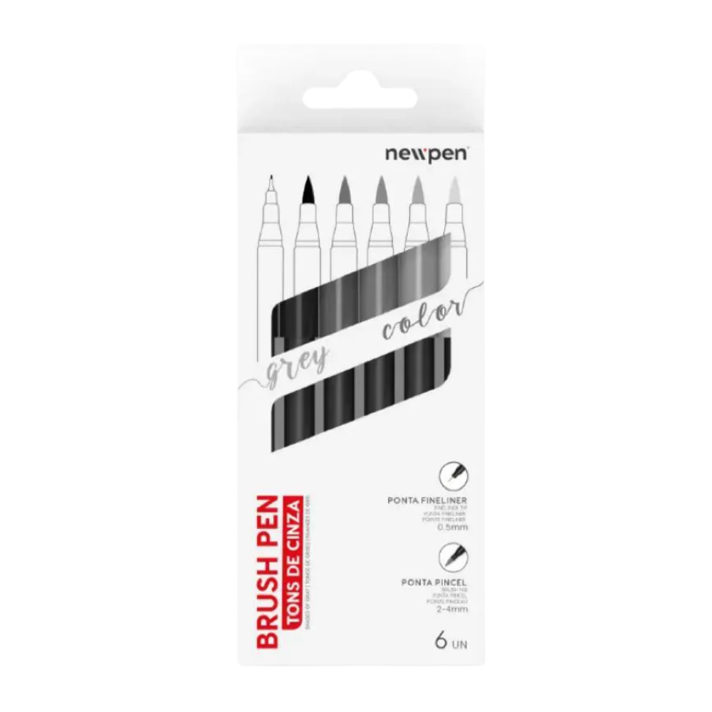 Newpen Brush Pen Cinza: Onde Comprar | BuscaProdutos