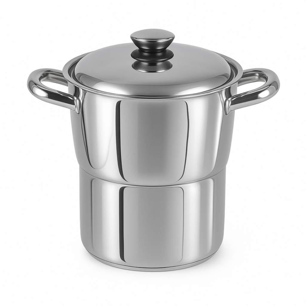 Imagem Cuscuzeiro Inox Nº16 Individual 100% Inoxidável Importado Linha Luxo