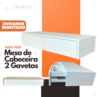 Mesa De Cabeceira Penteadeira 2 Gavetas Suspensa em Oferta na Shopee