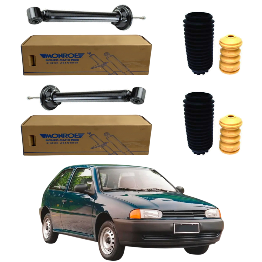 PAR AMORTECEDOR TRASEIRO GOL SPECIAL G2 2001 A 2005 MONROE + KIT