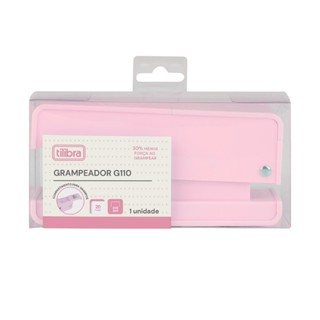 Grampeador 20 Folhas de Mesa G110 Rosa Claro Tilibra em Oferta na Shopee