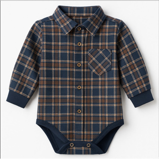 Body de Bebê Flanelado Xadrez 5311-C1 em Oferta na Shopee