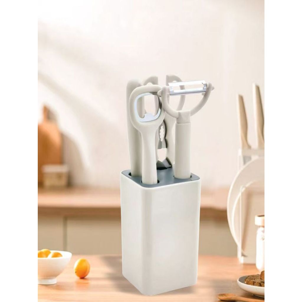 Kit Conjunto 5 Peças De Utensílios branco