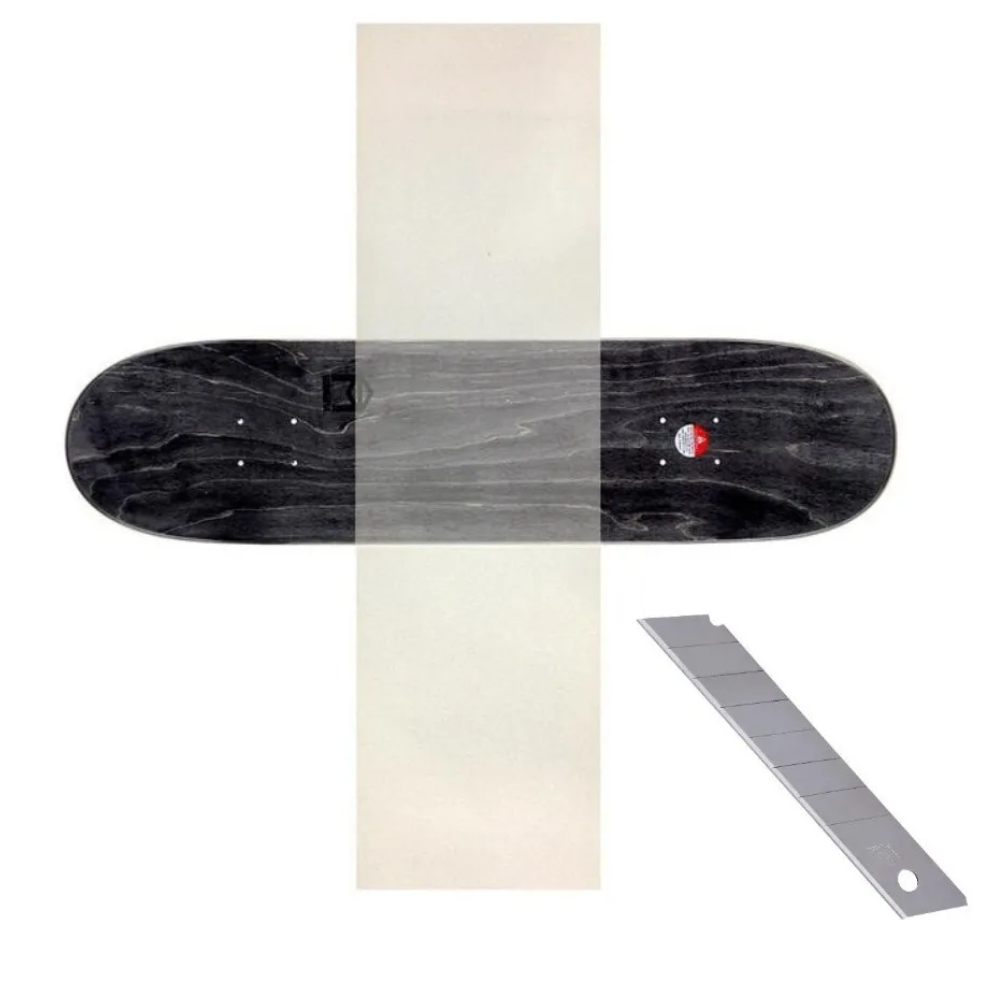 Lixa de skate Transparente street emborrachada + Lamina de corte em Oferta na Shopee