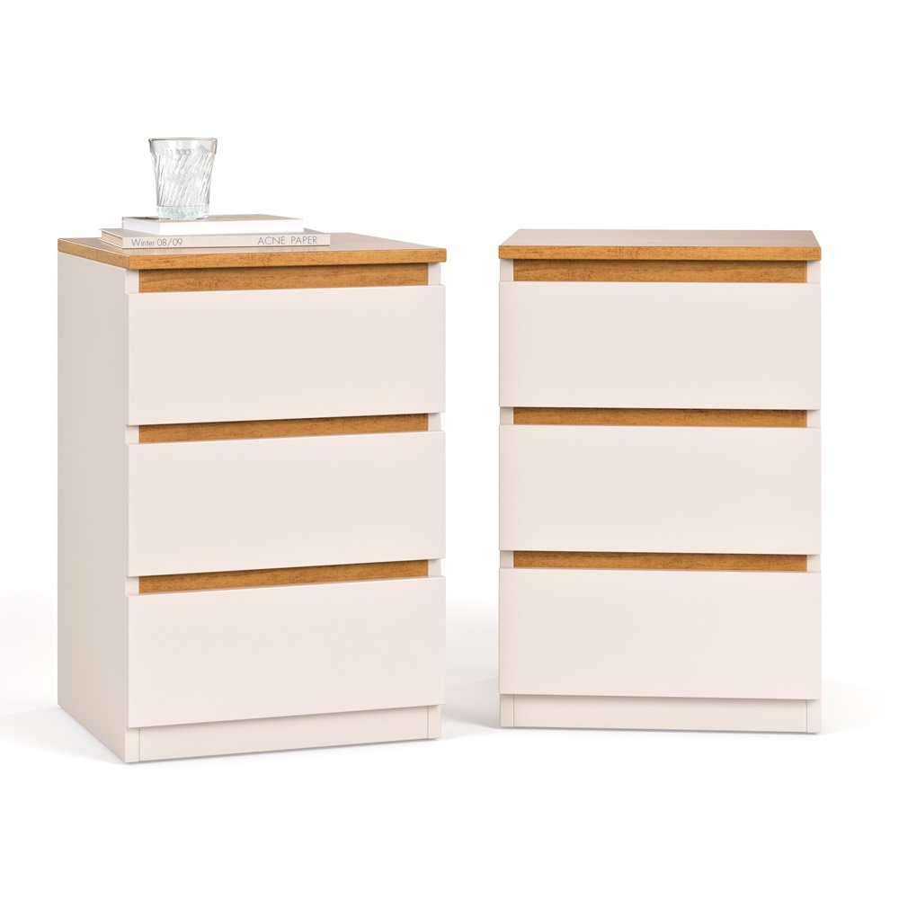 Jogo 2 Mesas Cabeceira Mesinhas Quarto Decoração Moderna Lateral Cama Organizadora MIX