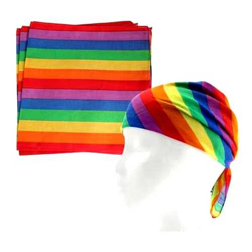 Bandana LGBT Faixa Colorida Lenço de Cabelo Arco-íris Colorido