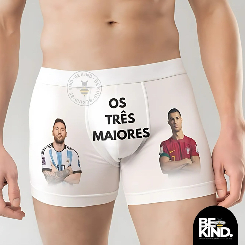Cueca Boxer Personalizada Divertida OS TRÊS MAIORES | be kind.