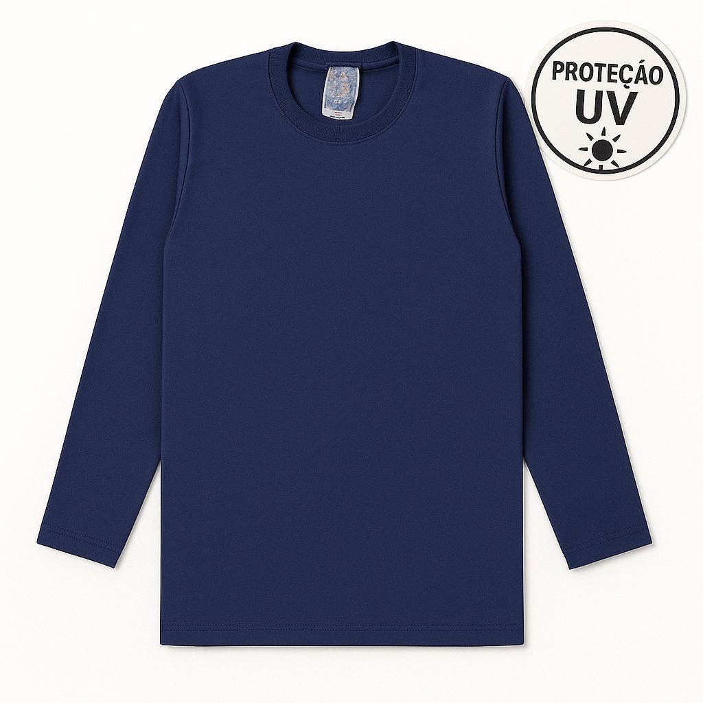 Camisa UV Infantil Proteção Solar Masculino Feminino Menino Blusa Térmica Tam 1 ao 10
