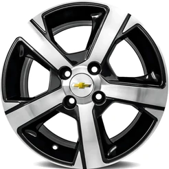Kit 4 Rodas Gm Prisma Onix Celta Corsa Aro 15 4x100 Preto Diamantado Bicos de Brinde R82