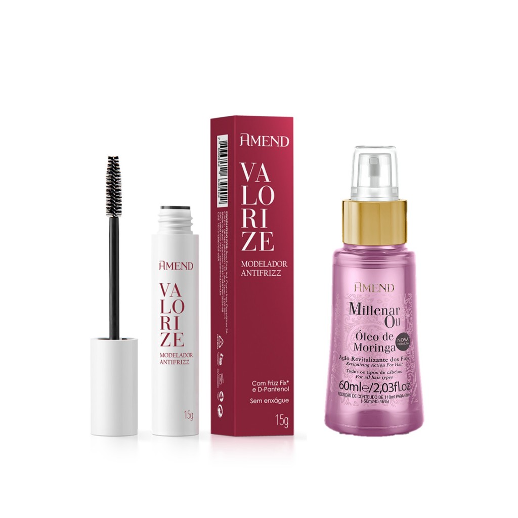 Amend Kit Finalizadores Modelador Antifrizz 15g + Óleos de Moringa 60ml