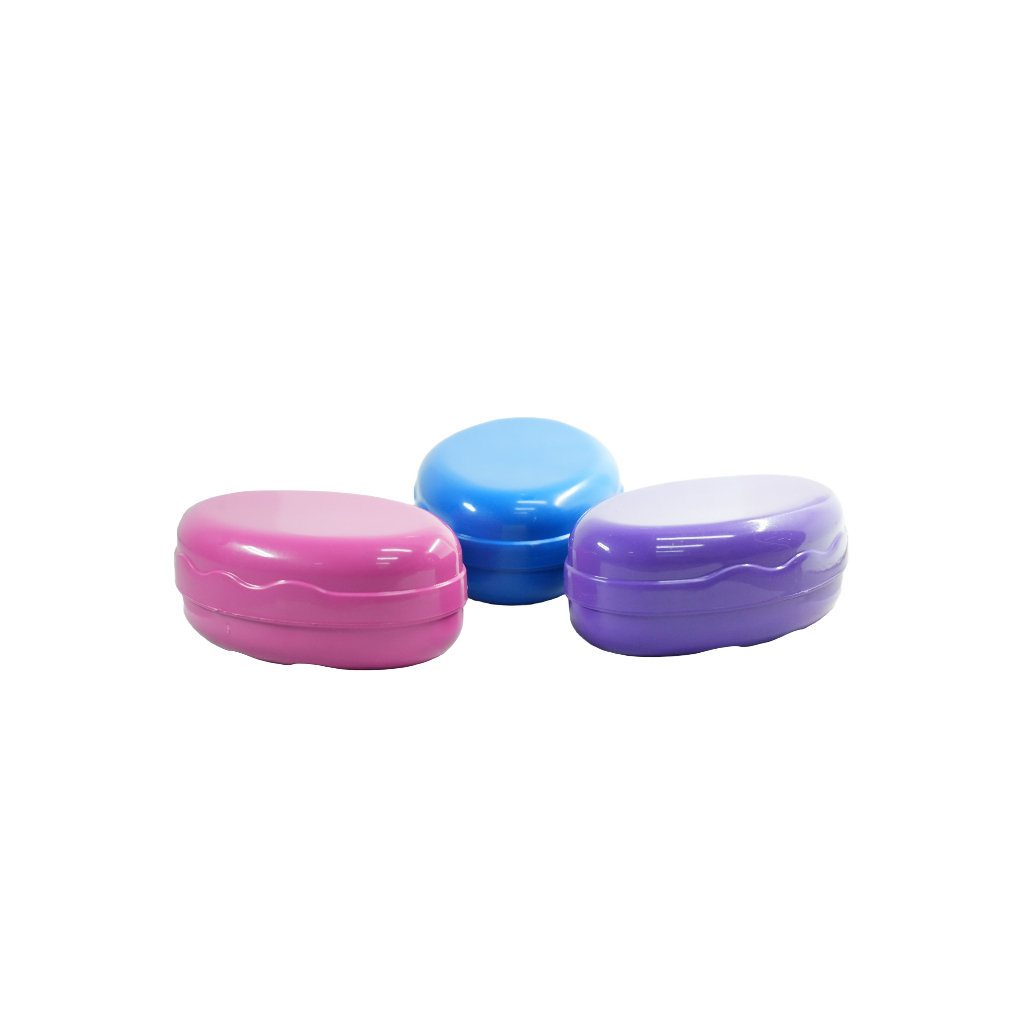 Kit com 3 Saboneteiras de Plástico Colorida Resistente