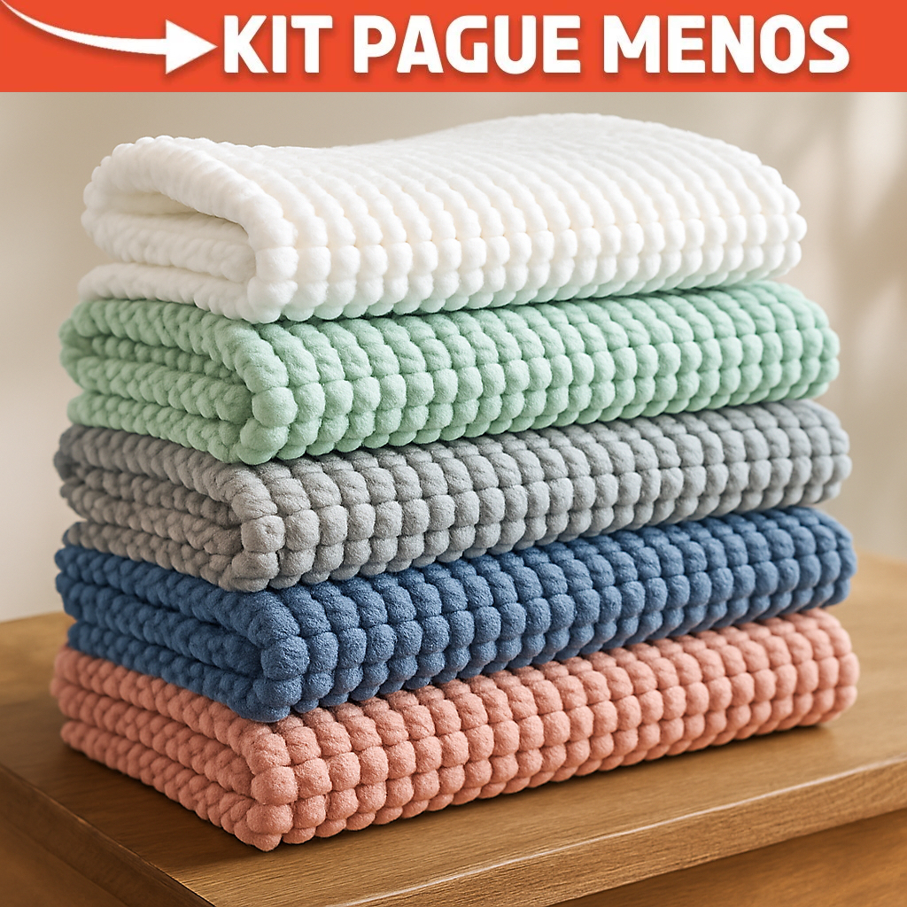 Kit Tapete de Banheiro 40x60 Antiderrapante Microfibra Cores