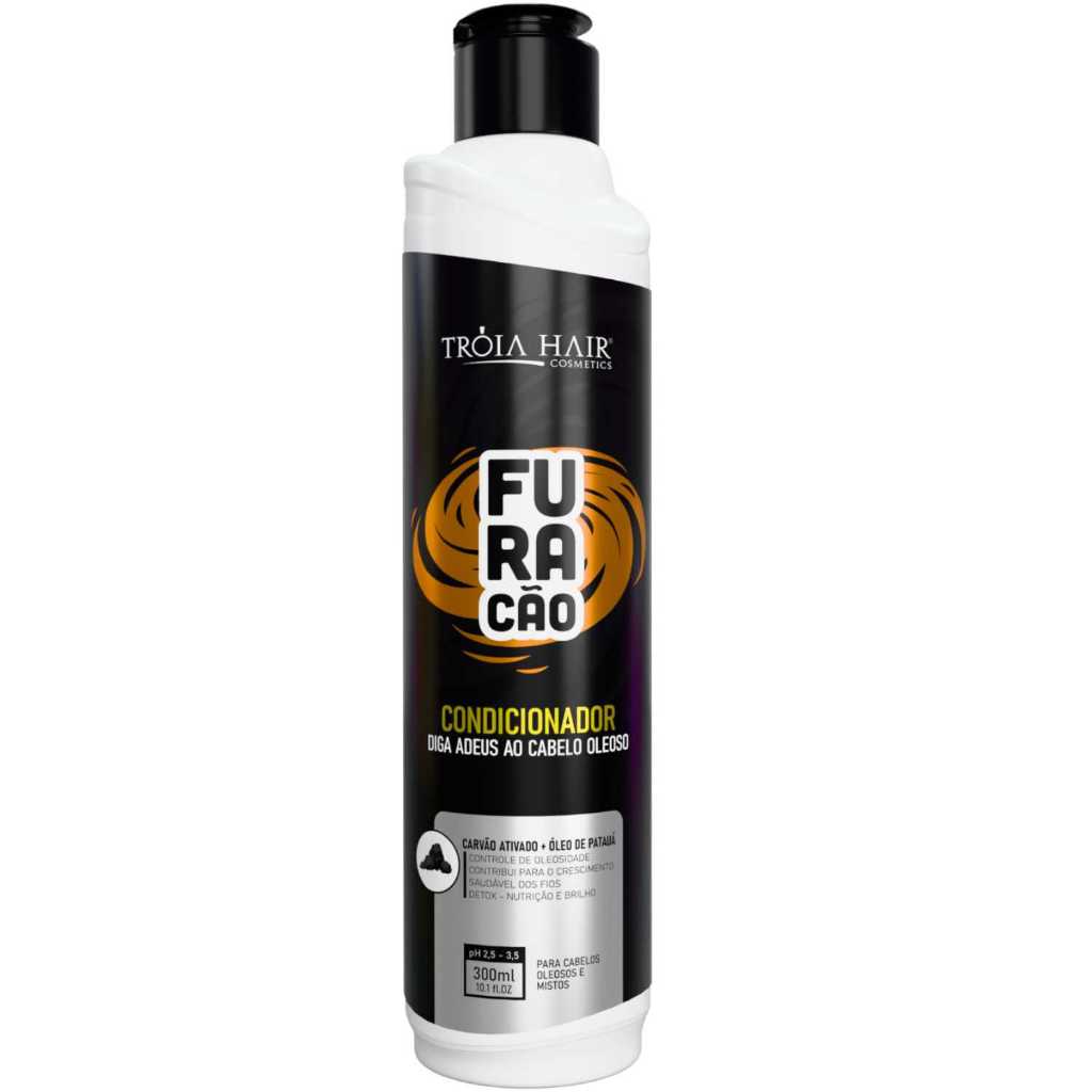 Condicionador Furacão Tróia Hair 300ml | Nutrição, Controle da Oleosidade e Crescimento Saudável