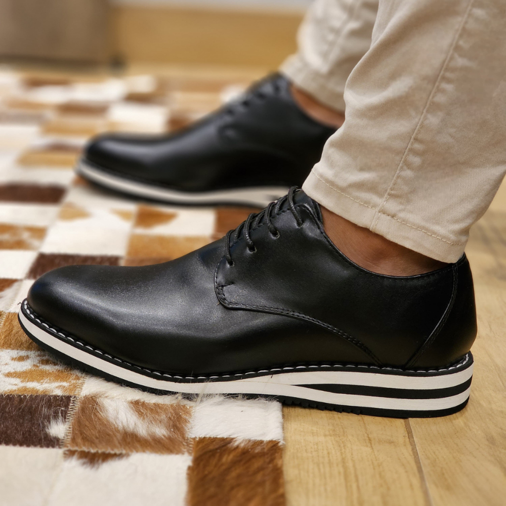 Sapato Derby Oxford Masculino Social Casual Esporte Fino Slip On Para Noivo Casamento