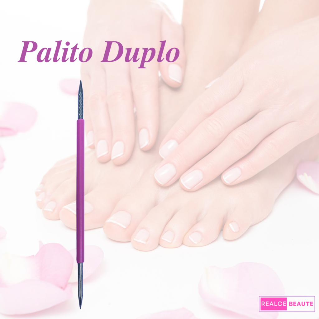 Slim Palito Duplo 105 Cutícula Manicure Pedicure Cutelaria Unha LILÁS Silicone Esterilizável Inox