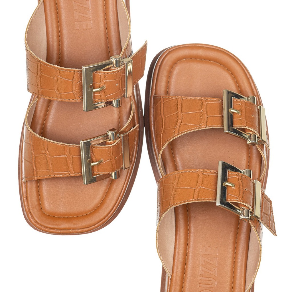 Sandália Feminina Plataforma Leve Casual Elegante Flatform Antiderrapante Ajustável Dia a Dia