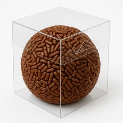 50 Caixas cubo Transparente Acetato 4x4x4 p/ Doce Brigadeiro Gourmet Lembrancinha caixinha acetato