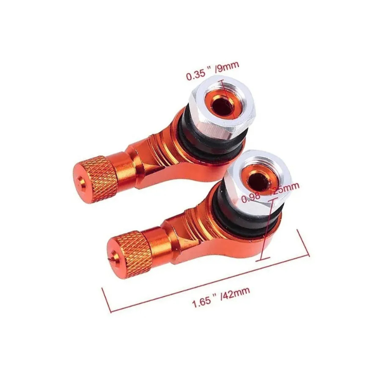 Válvula Bico Pneu Sem Câmara 90 Graus Moto Universal Kit 2 — imagem 2 de 2