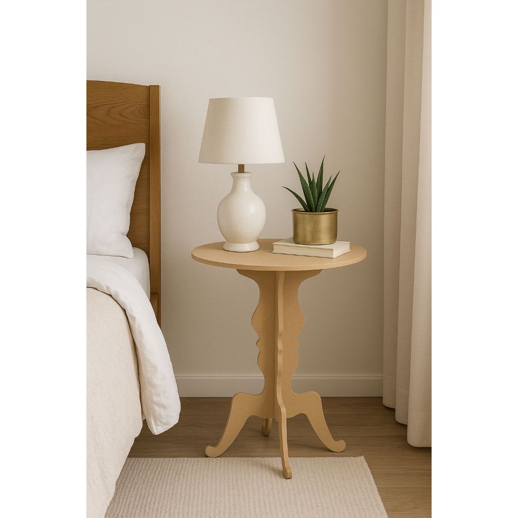 Mesa de canto tipo colonial em mdf criado mdf