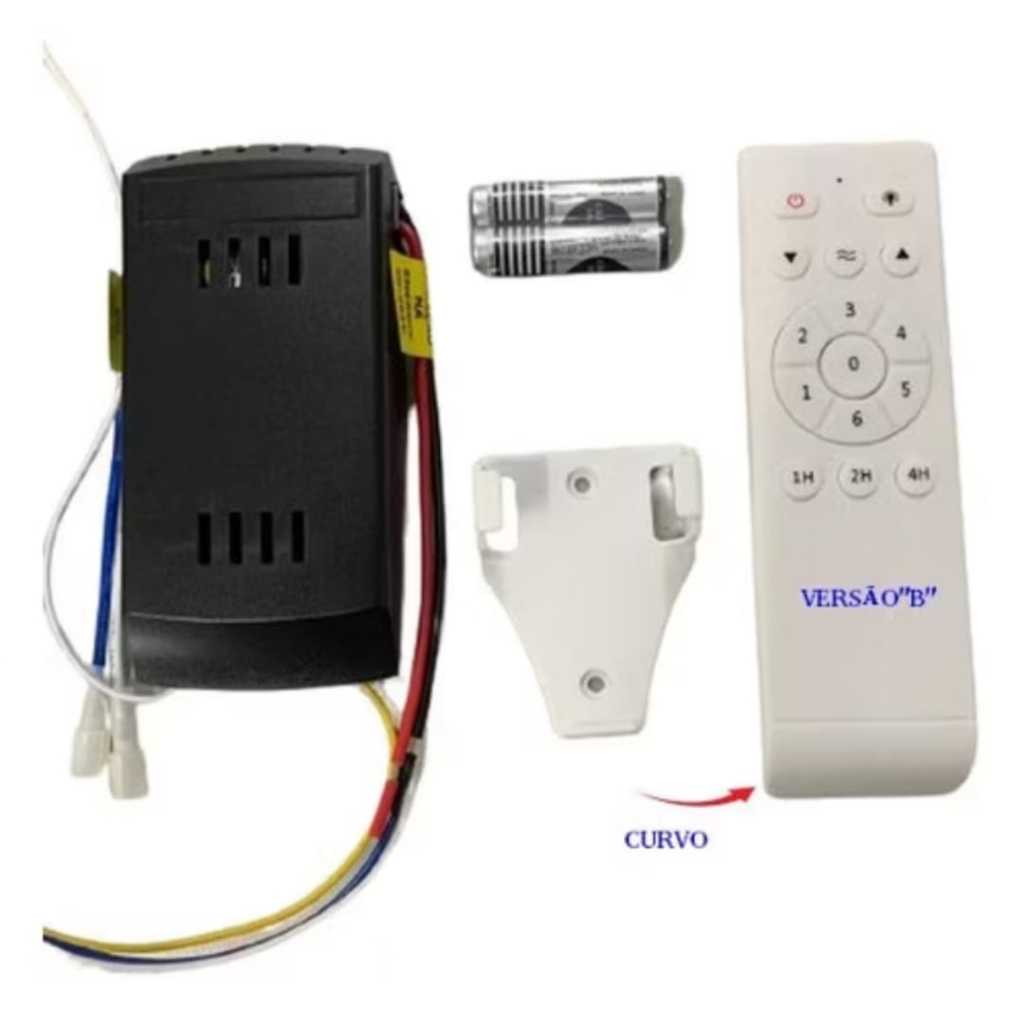 KIT CONTROLE REMOTO E PLACA DE COMANDO BIVOLT INVERTER PARA VENTILADOR DE TETO VENTISOL ORIGINAL