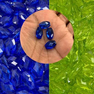Miçanga Passante Oval Achatado Acrílico 15x10 Artesanato