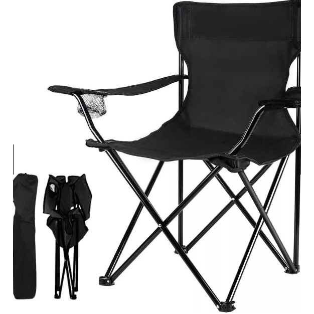 PAR DE 2x CADEIRAS CAMPING PESCA PRAIA DOBRÁVEL + PORTA COPO + BOLSA DE TRANSPORTE