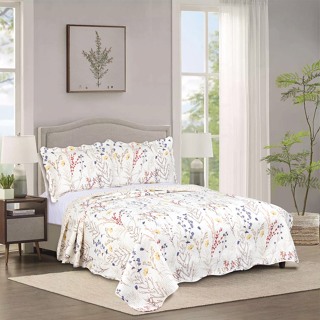 Colcha Cobre Leito Garden King 280x260Cm Dupla Face 100Gm² Matelassê 3 Peças Camesa Confortável Macia Decorativa Quarto em Oferta na Shopee