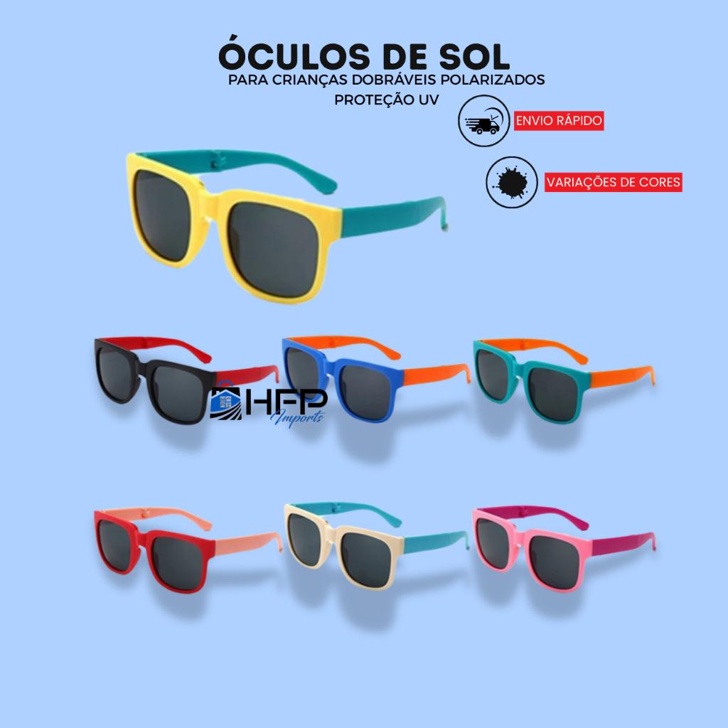 Óculos De Sol Para Crianças Dobráveis Polarizados Proteção UV Meninos Meninas Moda Fofa Bebês Presente De Aniversário em Oferta na Shopee
