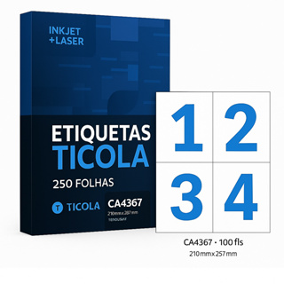 ETIQUETA ADESIVA DE ENVIO SHOPEE EM FOLHA A4 - 105 x 149mm - DE 50 A 250 Folhas - TICOLA Etiq. em Oferta na Shopee