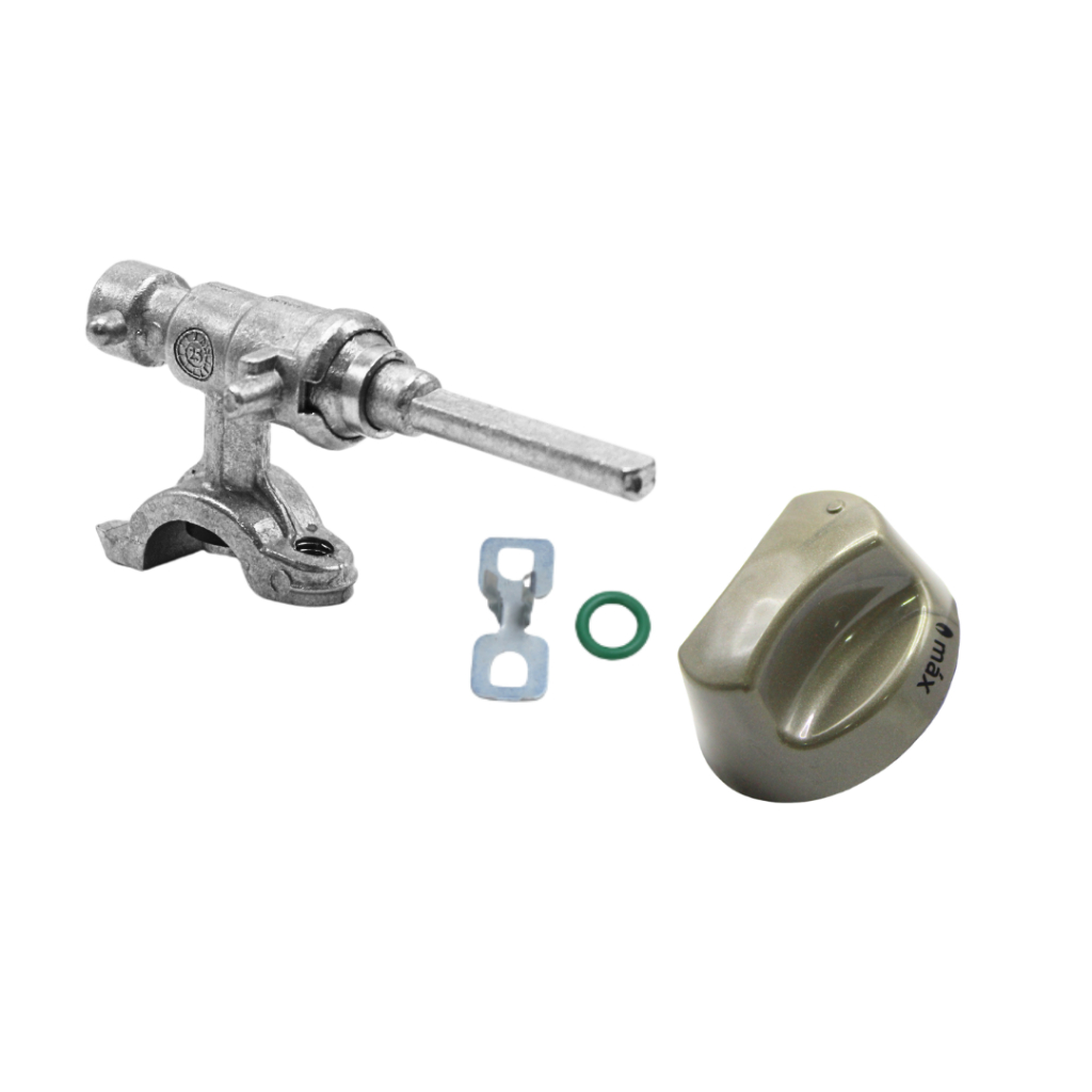 Kit Registro Ramal Completo + Botão Para Fogão Esmaltec