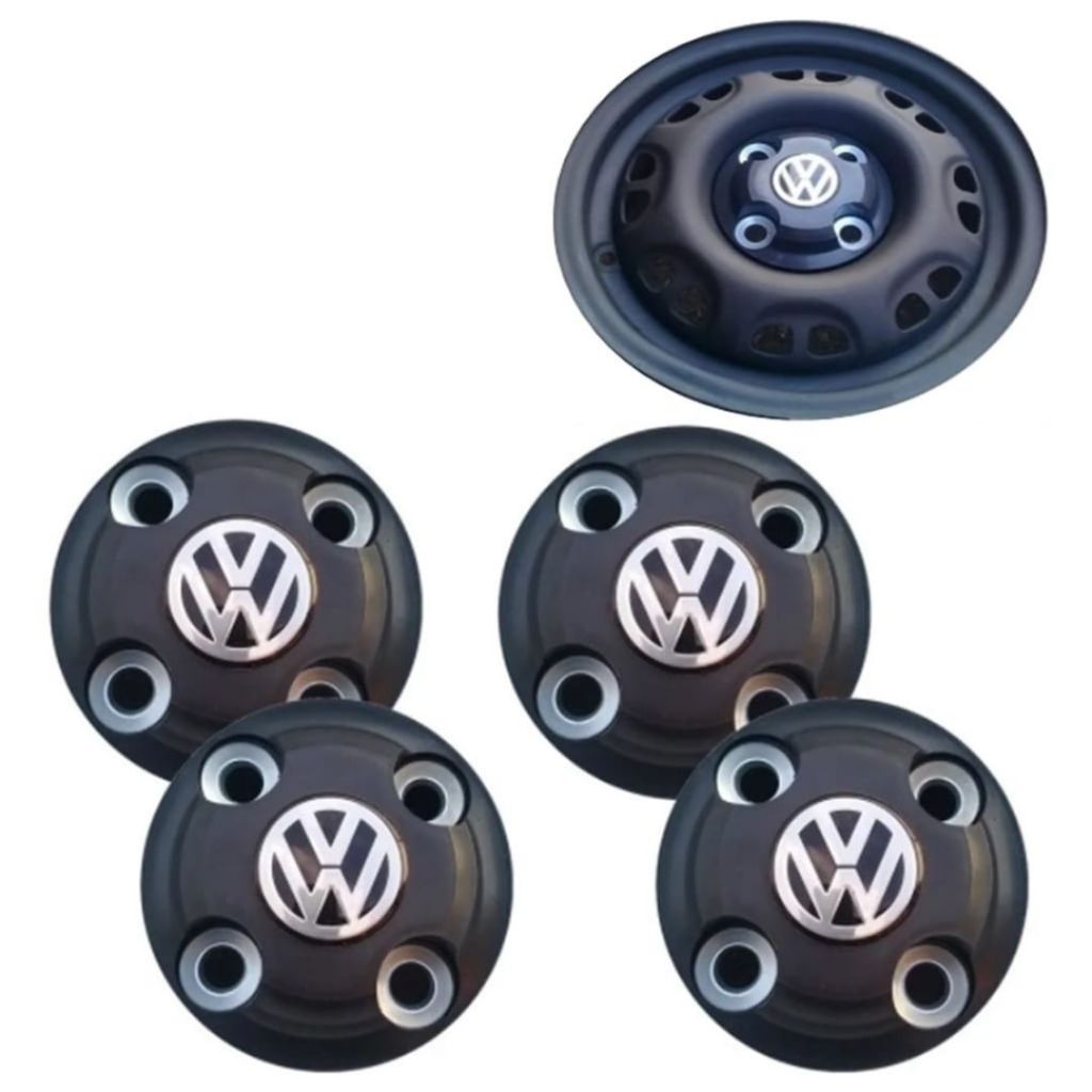 Jg 4 Calotinha Tampa Meio Centro De Roda Volkswagen Saveiro Gol Bola GoL Quadrado