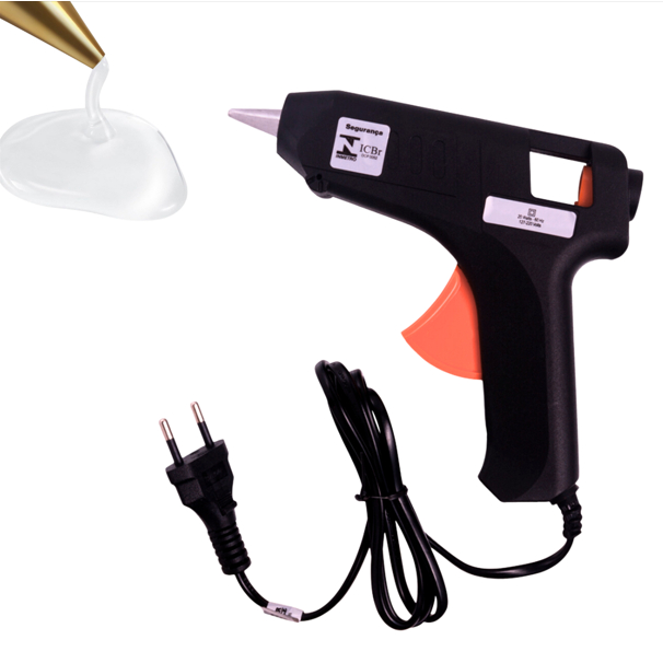 Revolver Cola Quente Pequeno Bivolt (110v e 220v) + 10 Refis De Cola