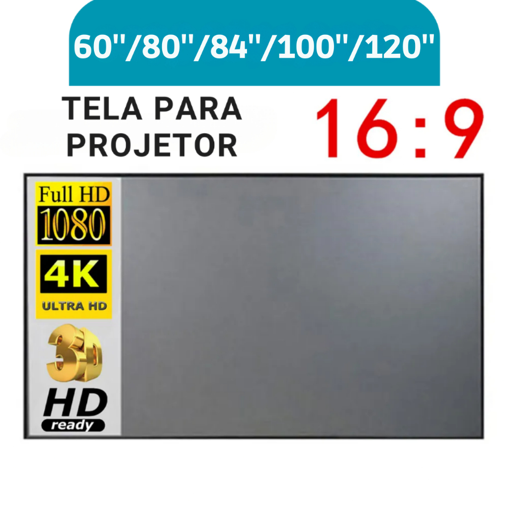 Tela de Projetor Reflexiva Portátil Aumenta Brilho da Projeção Anti-luz para Hy300 Magcubic Epson