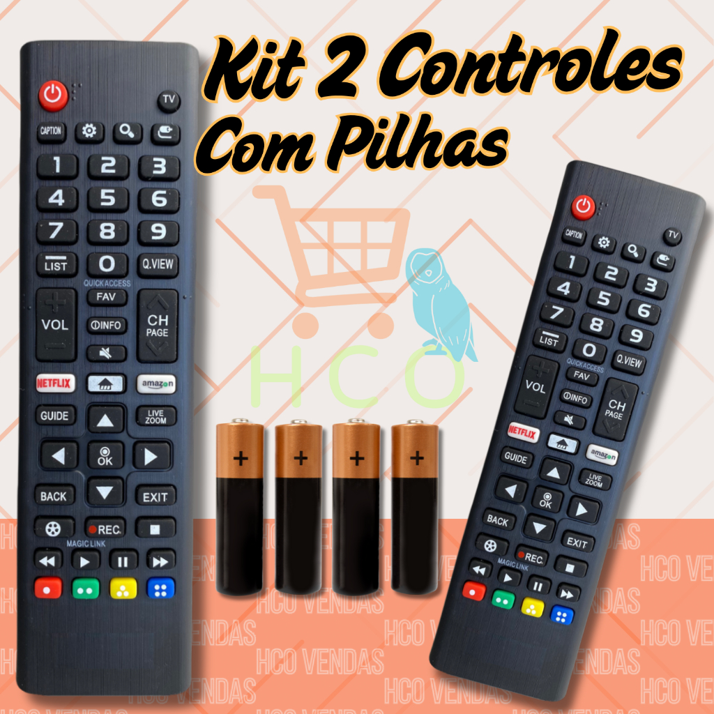 Kit Controle Remoto Tv Smart L G 7045/8035 em Oferta na Shopee