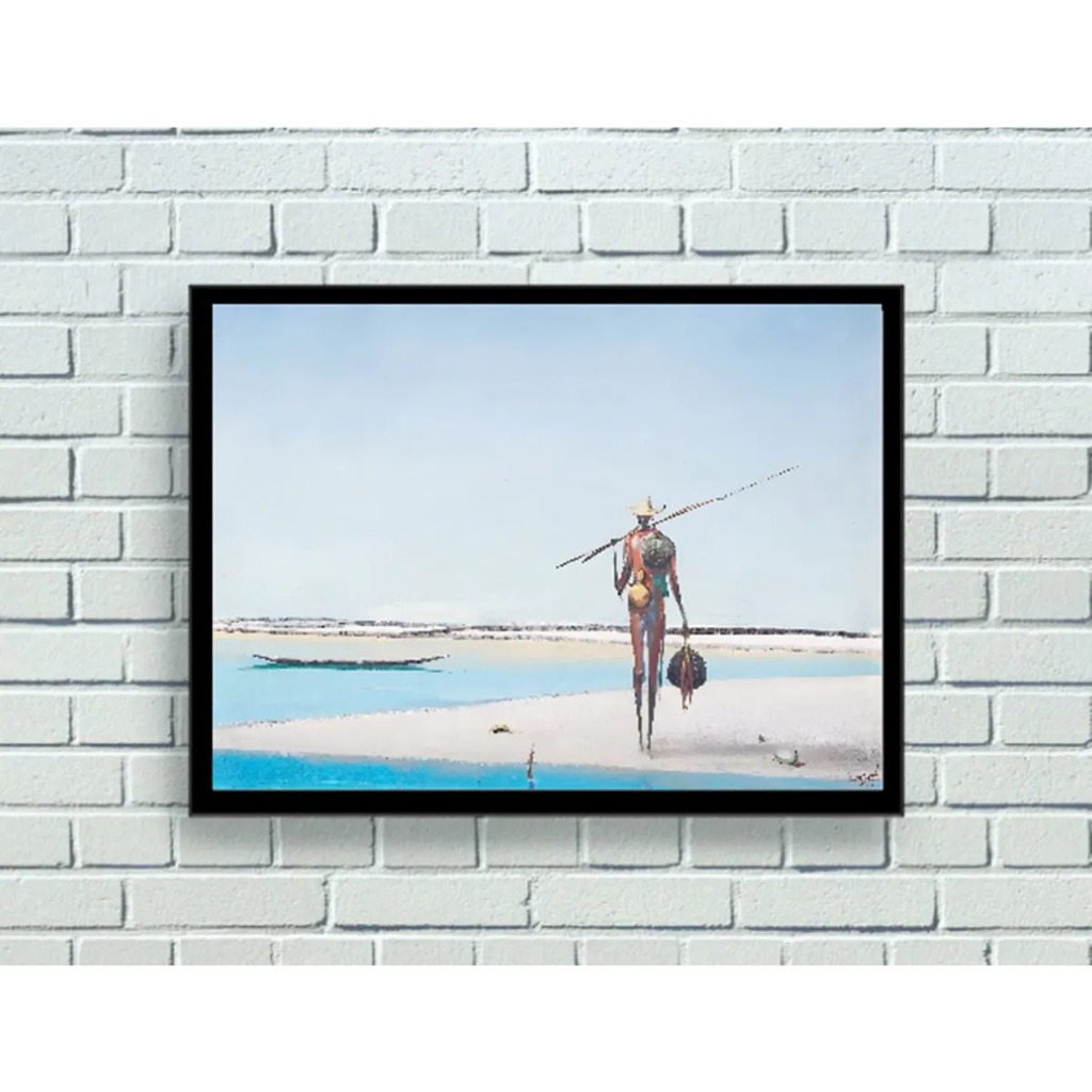 Quadro - Carybé - Pescador - Art Decora - 24 Cm X 33 Cm