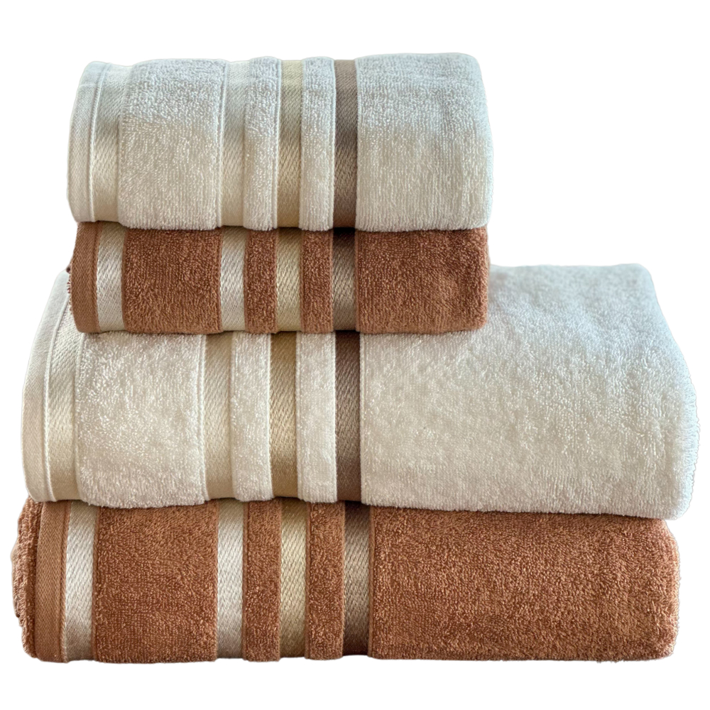 Kit Toalhas Paris Banhão 4 Peças 450g/m² 100% Algodão