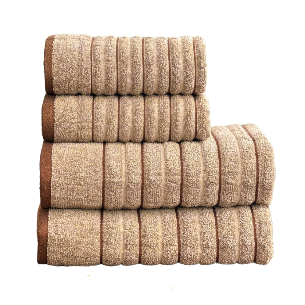 Kit Toalha de Banho Lisboa 4 Peças 450g/m² Macia - Bege