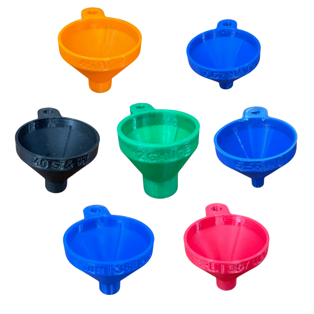 Funil De Cápsula Para Recarga De Munição 357Mag - 38Spl - 9mm - 380Acp - 40S&W - 45Acp - 762Nato - 556Nato - 12Gauge em Oferta na Shopee