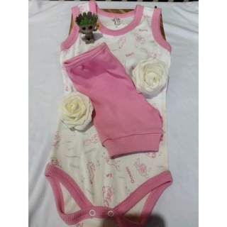 Conjunto Infantil Feminino, (Regata Estampada + Shorts Liso), Tam: 2, Marca: Bauerbauer1977