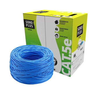 Cabo Lan Resistente Furukawa SohoPlus Utp Cat 5e Cmx Azul CX 305m STS em Oferta na Shopee