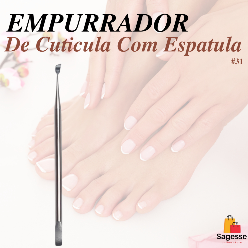 Slim - Espátula Inox Empurrador de Cutícula com Espatula / Manicure e Pedicure  (Ref.31) em Oferta na Shopee