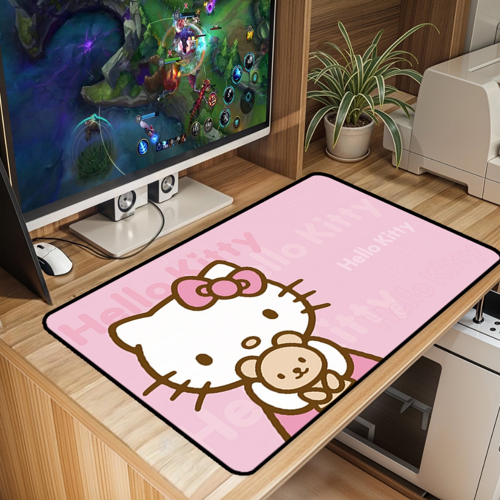 Mouse Pad Hal Kit,Kuro&Cinnamo Gamer Antiderrapante Grande 70x35 80x35 90x40 90x50cm Borda Costurada