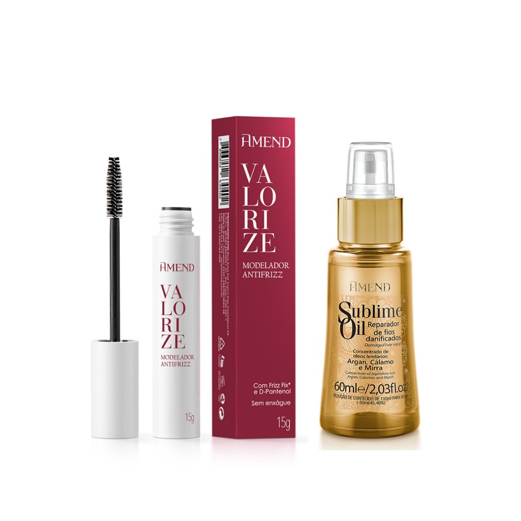 Amend Kit Finalizadores Modelador Antifrizz 15g + Óleo Reparador Sublime 60ml em Oferta na Shopee