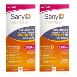 2 Un Suplemento Sany D 2000ui 60 Cápsulas Vitamina D