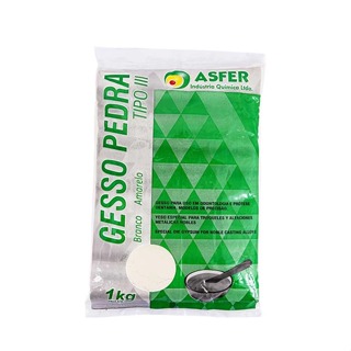 Gesso Pedra Tipo 3 Para Moldagem Odontologica 1kg Asfer em Oferta na Shopee