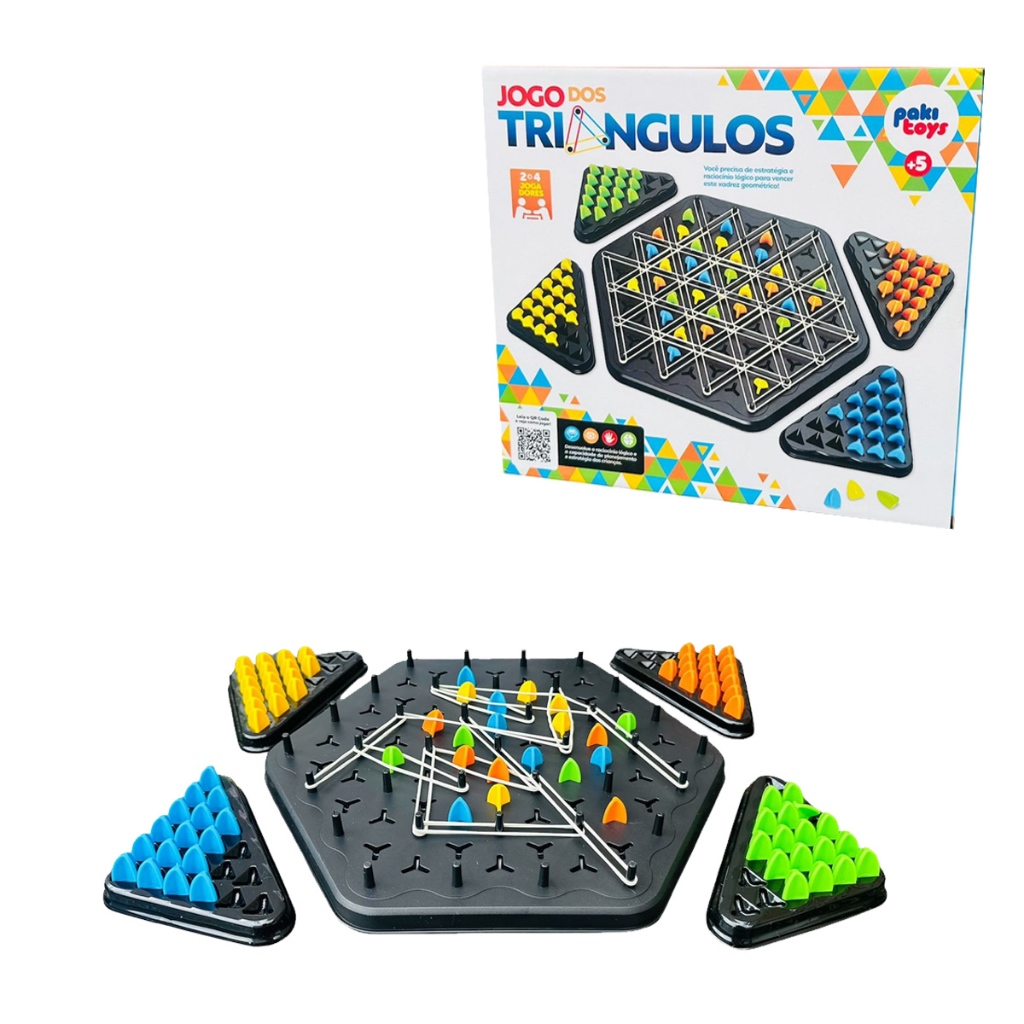 Jogo Dos Triângulos Tabuleiro Geométrico Divertido Família Estratégico Raciocínio Lógico em Oferta na Shopee