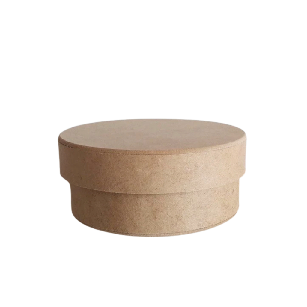 caixa redonda tampa sapato 16x16x7 mdf madeira em Oferta na Shopee